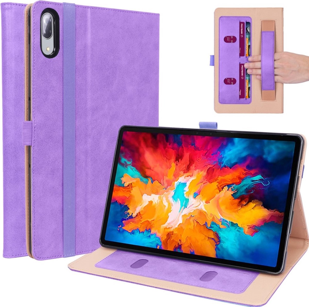 Luxe stand flip sleepcover hoes - Geschikt voor Lenovo Tab P11 Pro - Paars
