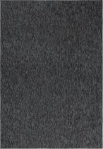 Modern laagpolig vloerkleed Nizza - antraciet - 120x170 cm