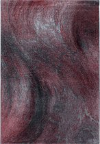 Modern laagpolig vloerkleed Ottawa - rood 4204 - 120x170 cm
