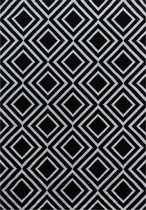Modern laagpolig vloerkleed Costa - zwart 3525 - 200x290 cm