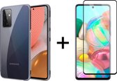 Samsung A52 4G/5G/A52s hoesje siliconen case transparant - Samsung Galaxy A52/A52s hoesje siliconen case hoes transparant - Full Cover - 1x Samsung A52/A52s Screenprotector