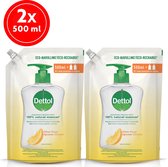 Dettol Handzeep Navulling - Antibacterieel - Citrus - 100% natuurlijke oliën - 2 x 500 ml