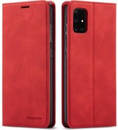Voor Samsung Galaxy A31 Forwenw Dream Series Oil Edge Strong Magnetism Horizontal Flip Leather Case with Holder & Card Slots & Wallet & Photo Frame (Red)
