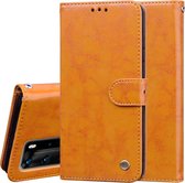 Voor Huawei P40 Pro Business Style Oil Wax Texture Horizontal Flip Leather Case, met houder & kaartsleuven & portemonnee (bruin)