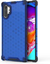 Shockproof Honeycomb PC + TPU Case voor Galaxy Note 10+ (blauw)