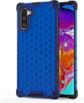 Schokbestendige honingraat pc + tpu case voor Galaxy Note 10 (blauw)