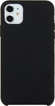 Voor iPhone 11 Effen kleur Effen siliconen schokbestendig hoesje (zwart)