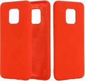 Voor Xiaomi Redmi 10X 5G / 10X Pro 5G Pure Color Liquid Silicone Shockproof Full Coverage Case (Rood)