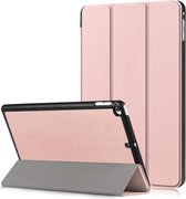 Custer Texture Horizontale Flip Leather Case voor iPad Mini 2019 & Mini 4, met drievoudige houder en slaap / waakfunctie (roségoud)