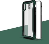 Voor iPhone XS / X Blade-serie Transparant acryl Beschermhoes (donkergroen)