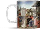 Mok - De legende van Sint Nicolaas - schilderij van Fra Angelico - 350 ml - Beker