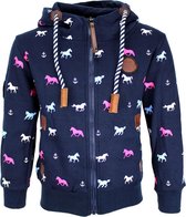 Babes & Binkies Vestje paardjes blauw Kids Blauw - Maat 158/164