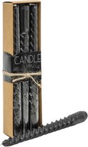 Candle Junkie doosje spiraalkaarsen zwart - 20 cm.