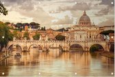 Sint-Pieter en Engelenbrug over de Tiber in Rome - Foto op Tuinposter - 90 x 60 cm