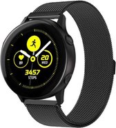 YPCd® Samsung Galaxy Watch Active bandje - Zwart - Milanees Roestvrij Staal