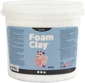 Foam Clay®, wit, glitter, 560gr