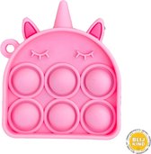 Blij Kind - fidget - Pop it - Roze - Unicorn - Eenhoorn - Hanger - Cute - mini - klein