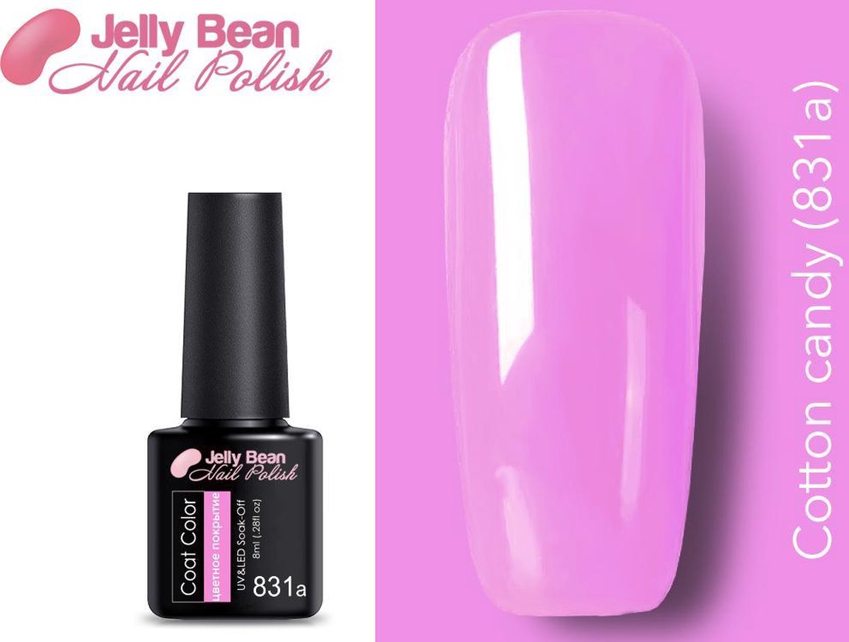 Jelly Bean Nail Polish Gel Nagellak SALE - Gellak - Cotton candy (831a) - UV Nagellak 8ml