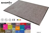 Wash & Clean vloerkleed / entree mat voor professioneel gebruik, droogloop, kleur "Stonegrey" machine wasbaar 30°, 180 cm x 120 cm.