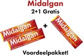 Midalgan Extra Warm - 60 gr - Crème - Soepele Gewrichten - 3 stuks - 2+1 Gratis - Voordeelpakket