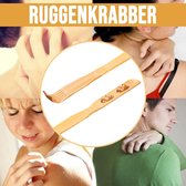 Rugkrabber - Rugborstel - Ruggenkrabber Bamboe -  Rugmassage  -  Ruggen Krabber -  Massage roller - 2 in 1 Rugkrabber
