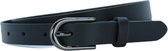 Fana Belts Smalle riem leer Zwart - Zwarte Gesp - Taillemaat 85 - Riem spijkerbroek dames - Dames riemen casual