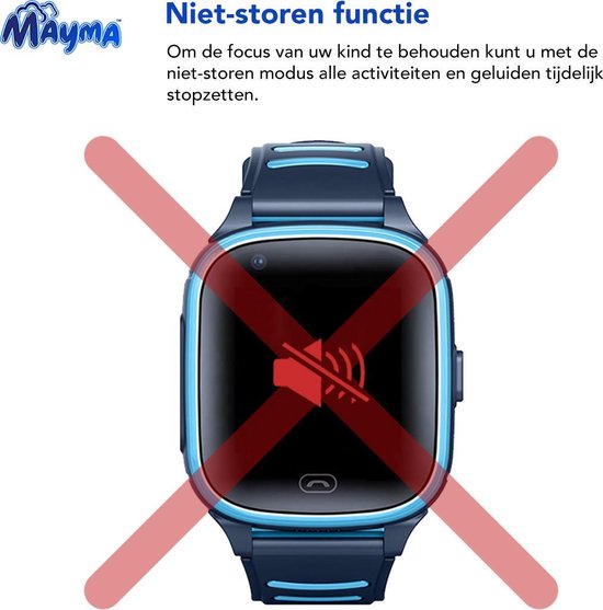 Mayma Kinder GPS Horloge Blauw Smartwatch 4G Inclusief Track App Inclusief. bol