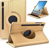 Samsung Tab S7  Hoesje - Draaibare Tab S7  Hoes Case Cover voor de Samsung Galaxy Tablet S7  2020 - 11 inch - Goud