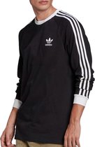 adidas adidas 3-Stripes Longsleeve T-shirt - Mannen - zwart - wit