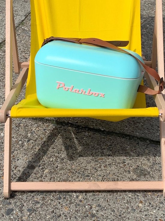 Polarbox Koeltas Turquoise/Bruin 12L - Retro Stijl van Polarbox — afbeelding 3