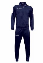 Trainingspak Givova TR033 Tuta Revolution, 0403 Navy Blauw/Wit, maat XS (152-158)