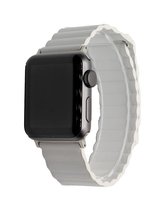 Geschikt Voor Smart Watch Band Wit Leer -  - 38mm En 40mm - Geschikt Voor Smart Watches