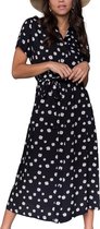 Colourful Rebel Dalia Daisy Shortsleeve Maxi Shirt Dress Black