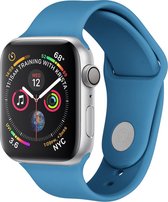 iMoshion Siliconen Smartwatch bandje - geschikt voor Apple Watch bandje 42 mm / 44 mm - Blauw