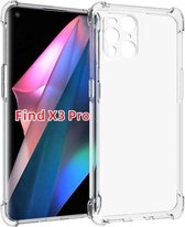 Oppo Find X3 Pro hoesje - MobyDefend Transparante Shockproof TPU Gelcase - Verstevigde Hoeken - Volledig Doorzichtig - GSM Hoesje - Telefoonhoesje Geschikt Voor: Oppo Find X3 Pro