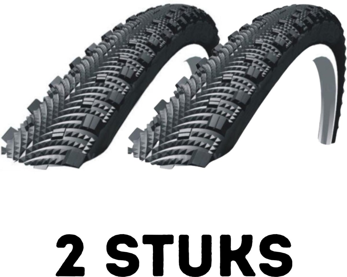 Fietsband - Buitenband - Set van 2 - Semi Slick 22 x x 2 (47-456) zwart | bol.com
