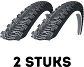 Fietsband - Buitenband - Set van 2 - Semi Slick 22 x 1.75 x 2 (47-456) zwart