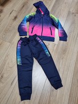 meisjes joggingpak, jogginbroek en vest met capuchon, maat 122/128