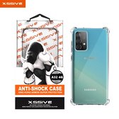 Xssive Back Cover voor Samsung Galaxy A32 4G - Anti Shock - Transparant en 1 Screenprotector Tempered Glass