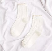 Sokken - Wit - Ruches - Socks - Sokjes - Sneakers