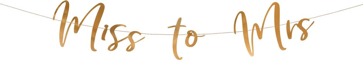LetterBanner Miss to Mrs Rosegoud 18x76cm