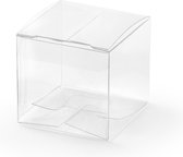 Vierkante box, transparent, 5x5x5cm (1 zakje met 10 stuks)