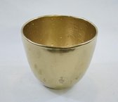 Bloempot goud vintage  - 11 x Ø 14 cm: glas