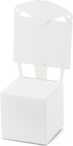 Partydeco - Bedank doosje stoel met kaartje wit (10st)