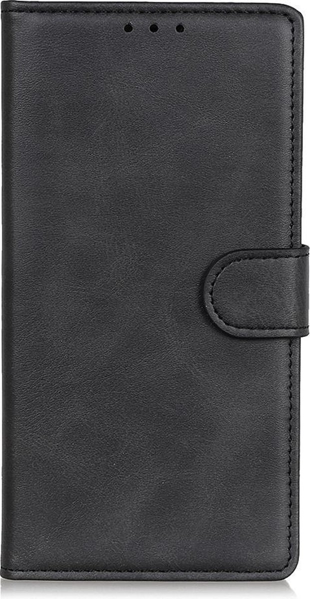 Retro zwart agenda book case hoesje Alcatel 1S (2021) / 3L (2021)