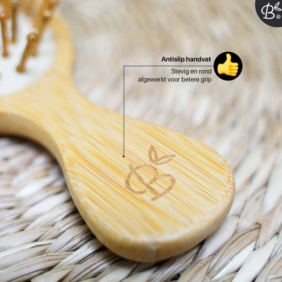 Bamboozy Bamboe Reis Haarborstel Mini Klein plasticvrij biologisch zero waste milieuvriendelijk