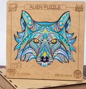 Houten Puzzel Volwassenen - Wolf - +150 stuks - unieke vormen - 30cm x 30cm