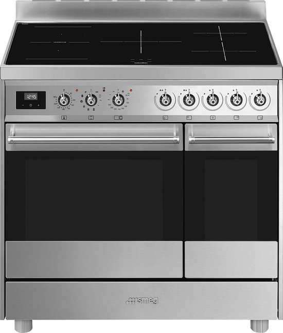 Smeg Symphony C92IPX9 - Vrijstaand fornuis - Inductiekookplaat zones - Roestvrijstaal - A