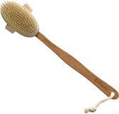 Elicious® - Body Brush - Badborstel - Rugborstel - Afneembare steel - Duurzaam Bamboe - Dry Brushing