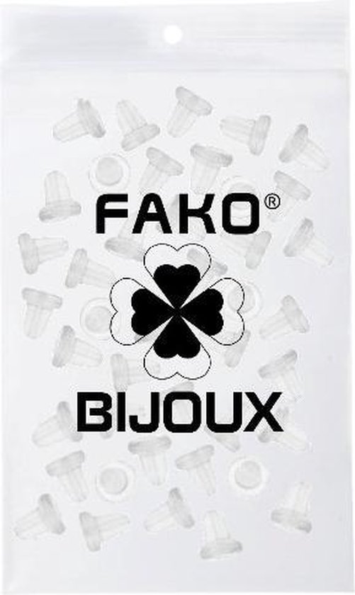 Fako Bijoux® - Oorbel Stoppers / Achterkantjes - Siliconen - 100 Stuks - 